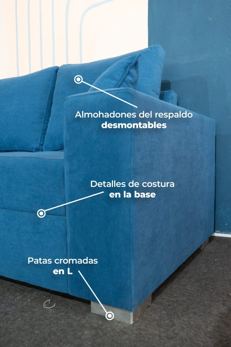 Leon Sofá Esquinero en venta en ciudad de santa fe a medida y tapizado a elección. Sofá Point Tienda de sillones en Santa Fe